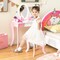 Pretend Kids Vanity Set Makeup Dressing Table with 360° Rotatable Mirror